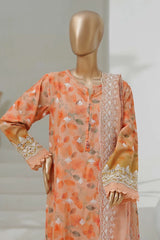 Sada Bahar Stitched 3 Piece Cutwork Chikankari Collection'2025-CKP-02-Rust