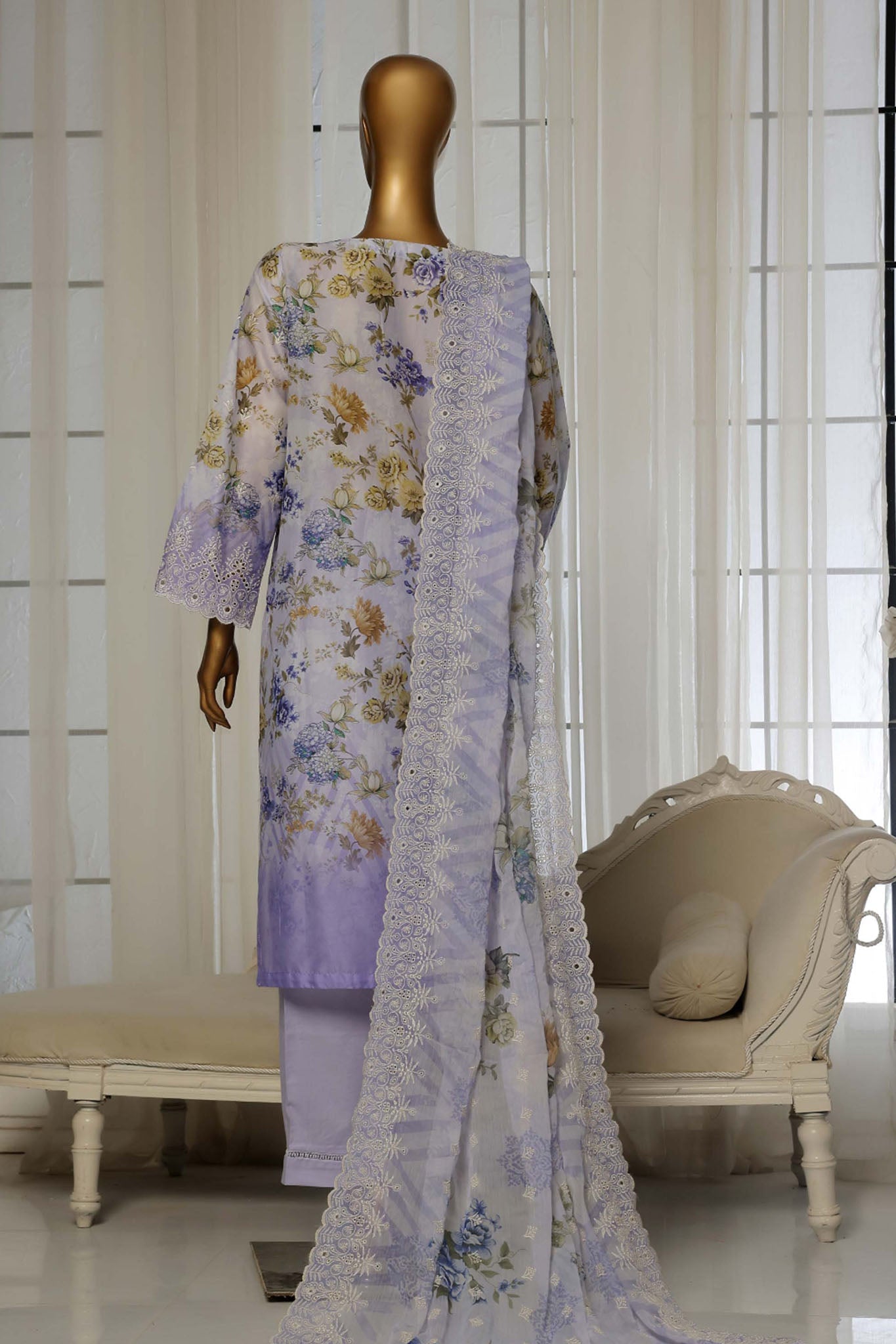 Laser Fusion By Sada Bahar Stitched 3 Piece Chikankari Collection'2025-CKP-Asmani