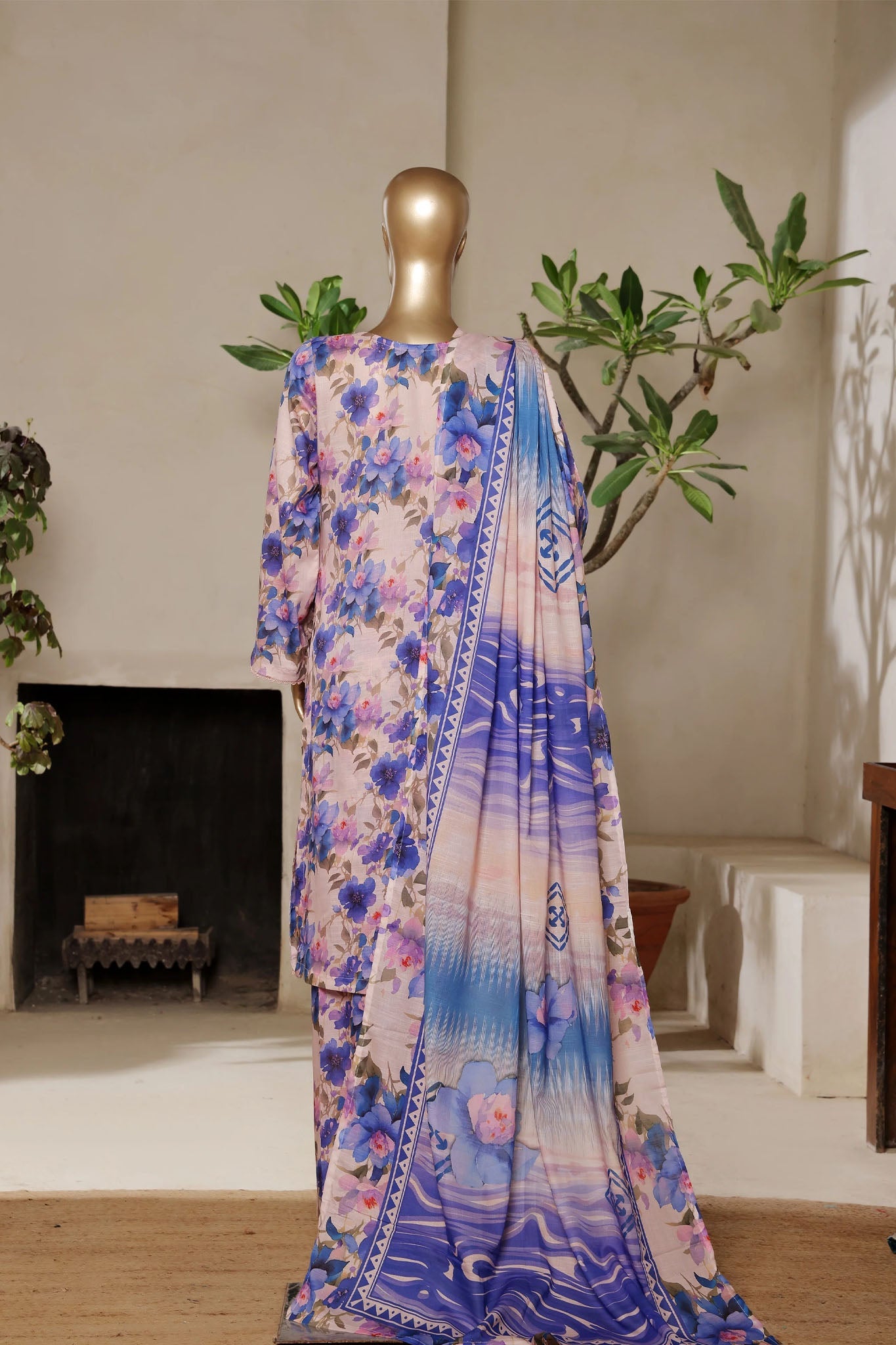 Irsa By Pak Fabrics Stitched 3 Piece Co Ords Digital Slub Lawn Collection'2025-CL-588