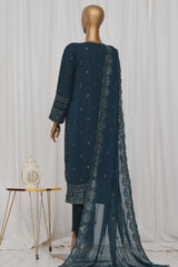 Afsany By Sada Bahar Stitched 3 Piece Luxury Formals Chiffon Vol-10 Collection'2024-CF-03-Teal