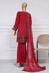 Afsany by Sada Bahar Stitched 3 Piece Luxury Chiffon Vol-12 Collection'2025-CR-28-Maroon