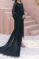 Azure Ensembles 3 Piece Unstitched Festive Formals Collection'2024-AS-119-Charcoal Charm