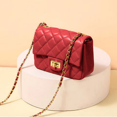 Fineur - Quilted DockLock Crossbody Bag ~ Red