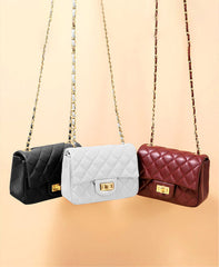 Fineur - Quilted DockLock Crossbody Bag ~ Black