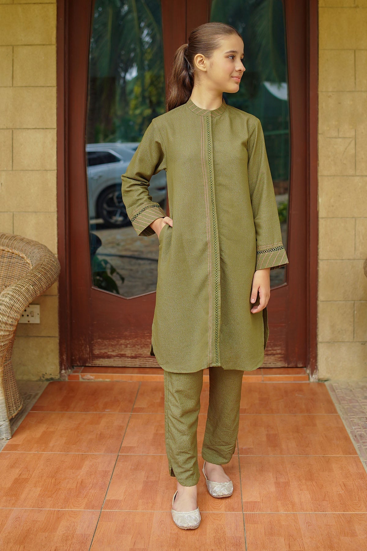 The Cotton Karandi 2-Pc Suit combines effortless style and comfort, making it the perfect choice for any occasion, from casual outings to festive celebrations!
