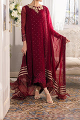 Eid Drop 1 By Azure Unstitched 3 Piece Ensembles Chiffon Collection'2024-D-01-Garnet Glam