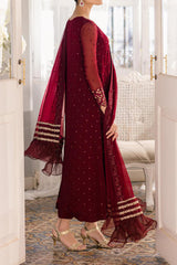 Eid Drop 1 By Azure Unstitched 3 Piece Ensembles Chiffon Collection'2024-D-01-Garnet Glam