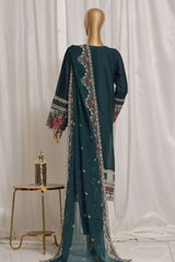 Sada Bahar Stitched 3 Piece Luxury Emb Rod Silk Vol-01 Collection'2024-LEV-02-Sea Green