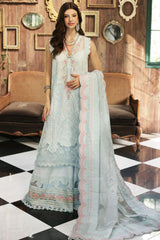 Noor by Saadia Asad Unstitched 3 Piece Handwork Laserkari Eid Lawn Collection'2023-D-01