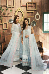 Noor by Saadia Asad Unstitched 3 Piece Handwork Laserkari Eid Lawn Collection'2023-D-01