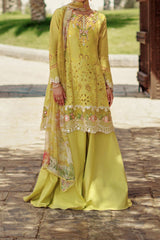 Noor Saadia Asad Unstitched 3 Piece Eid Handwork Laserkari Emb Lawn Collection'2024-D-01