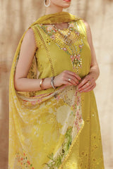 Noor Saadia Asad Unstitched 3 Piece Eid Handwork Laserkari Emb Lawn Collection'2024-D-01