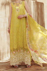 Noor Saadia Asad Unstitched 3 Piece Eid Handwork Laserkari Emb Lawn Collection'2024-D-01