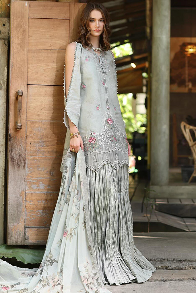 Noor By Saadia Asad Unstitched 3 Piece Eid Luxe Printedkari Collection-02-A
