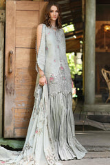 Noor By Saadia Asad Unstitched 3 Piece Eid Luxe Printedkari Collection-02-A
