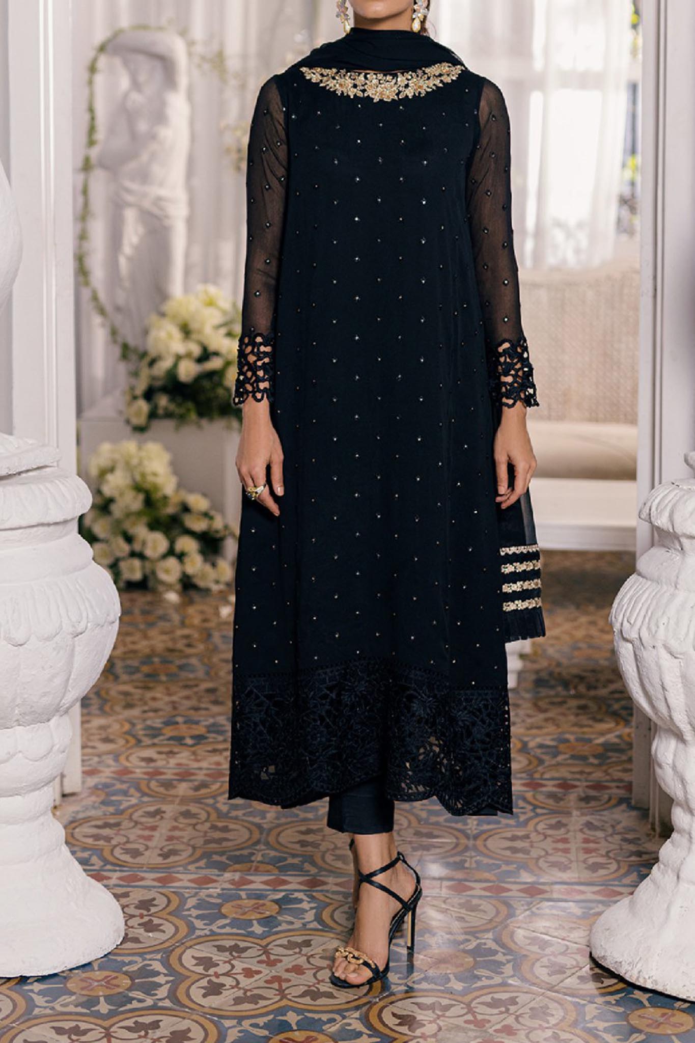 Eid Drop 1 By Azure Unstitched 3 Piece Ensembles Chiffon Collection'2024-D-02-Midnight Glow