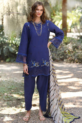 Noor By Saadia Asad Unstitched 3 Piece Eid Luxe Printedkari Collection-03-A
