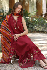 Noor By Saadia Asad Unstitched 3 Piece Eid Luxe Printedkari Collection-03-B
