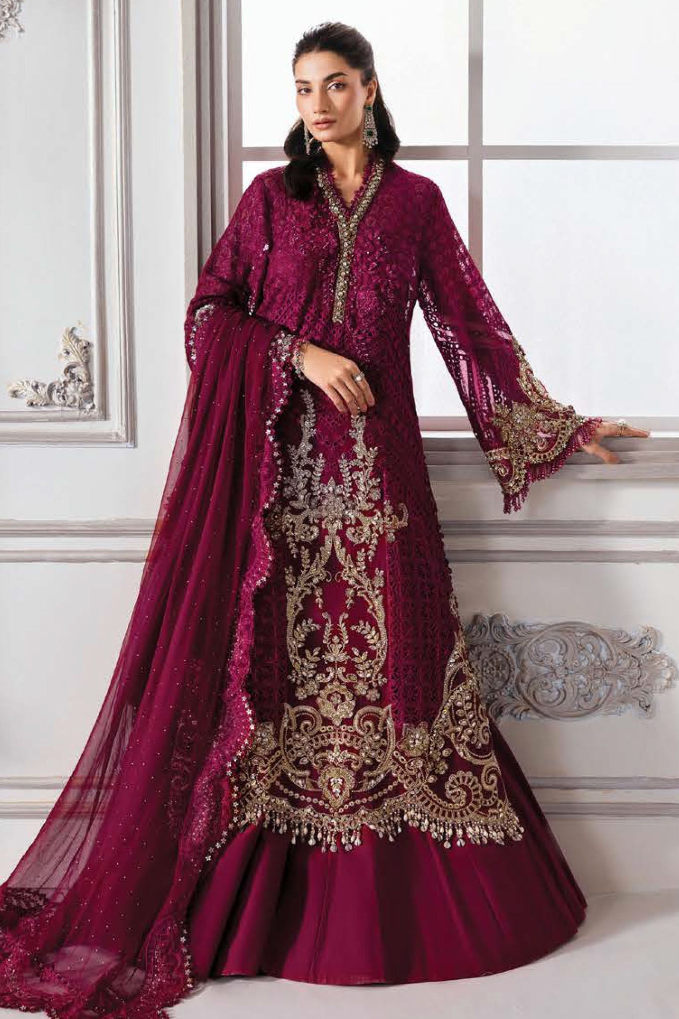 Mbroidered By Maria B Unstitched 3 Piece Wedding Collection'2025-BD-3003
