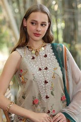 Noor By Saadia Asad Unstitched 3 Piece Eid Luxe Printedkari Collection-04-A
