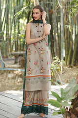 Noor By Saadia Asad Unstitched 3 Piece Eid Luxe Printedkari Collection-04-A