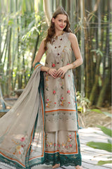Noor By Saadia Asad Unstitched 3 Piece Eid Luxe Printedkari Collection-04-A