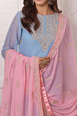 Florum By Soghat Unstitched 3 Piece Luxury Formals Handwork Chiffon Collection'2024-D-04