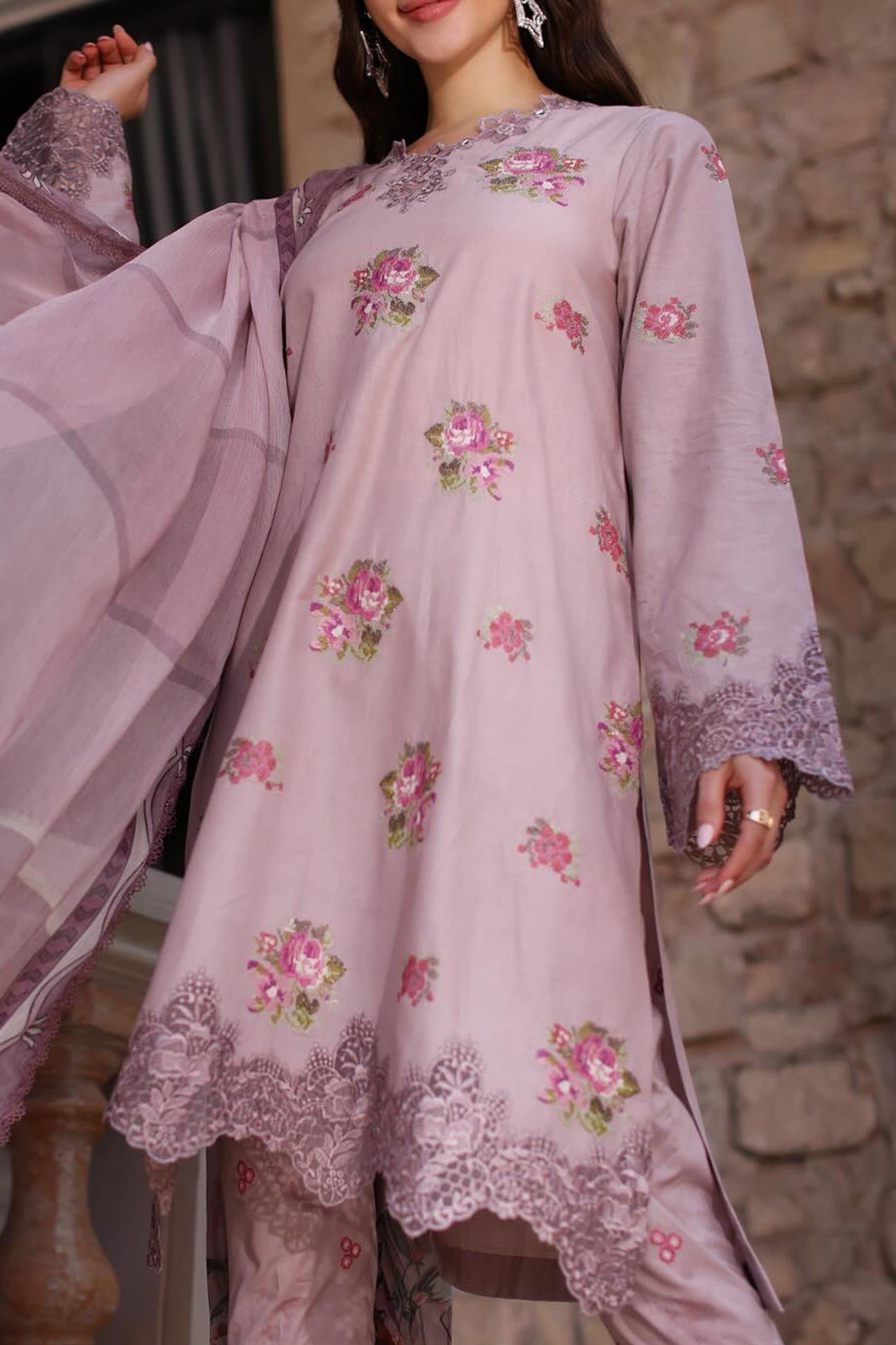 Eid Luxe Printkari By Noor Saadia Asad Unstitched 3 Piece Emb Lawn Collection'2024-D-04