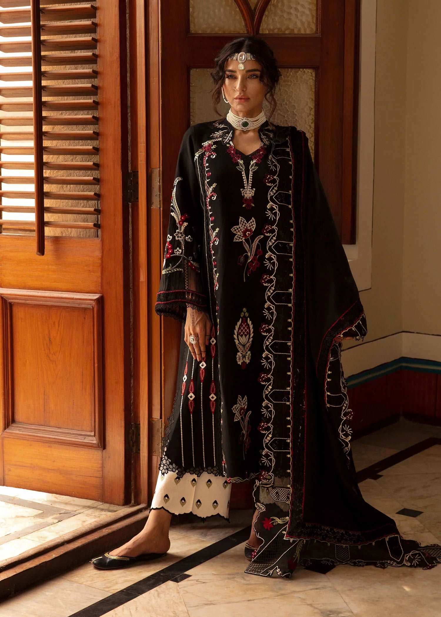 Aaleen by Crimson Unstitched 3 Piece Winter Collection'2024-D-05-Meenakari