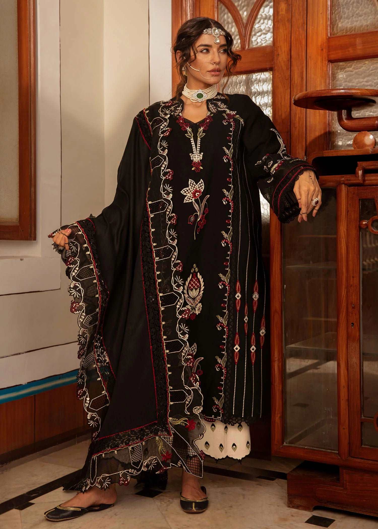 Aaleen by Crimson Unstitched 3 Piece Winter Collection'2024-D-05-Meenakari