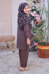 Shifa Girls By Suntex Stitched 3 Piece Emb Lacekaari Cutwork Collection'2025-OS-2507-Plum