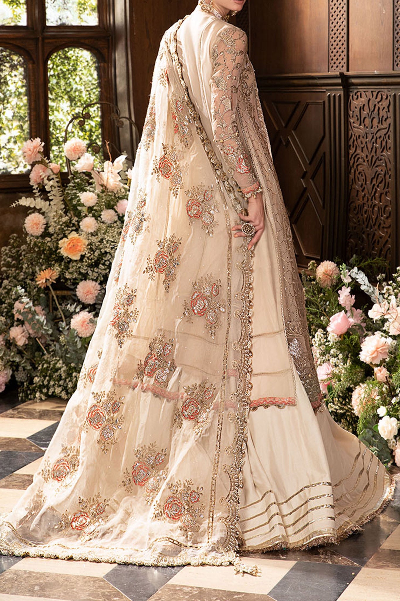 Mbroidered By Maria B Unstitched 3 Piece Luxury Formals Eid Edition Collection'2024-BD-2805