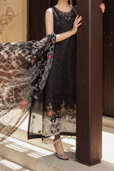 Noor Saadia Asad Unstitched 3 Piece Eid Handwork Laserkari Emb Lawn Collection'2024-D-06