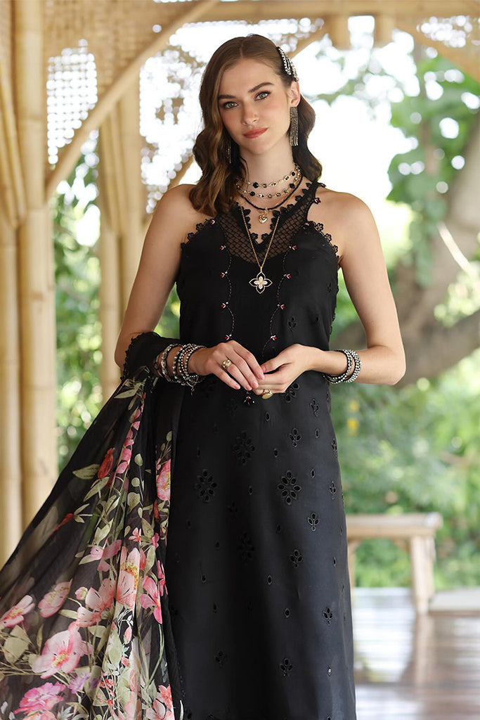 Noor By Saadia Asad Unstitched 3 Piece Eid Luxe Printedkari Collection-07-A
