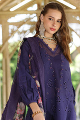 Noor By Saadia Asad Unstitched 3 Piece Eid Luxe Printedkari Collection-07-B