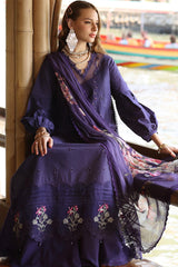 Noor By Saadia Asad Unstitched 3 Piece Eid Luxe Printedkari Collection-07-B