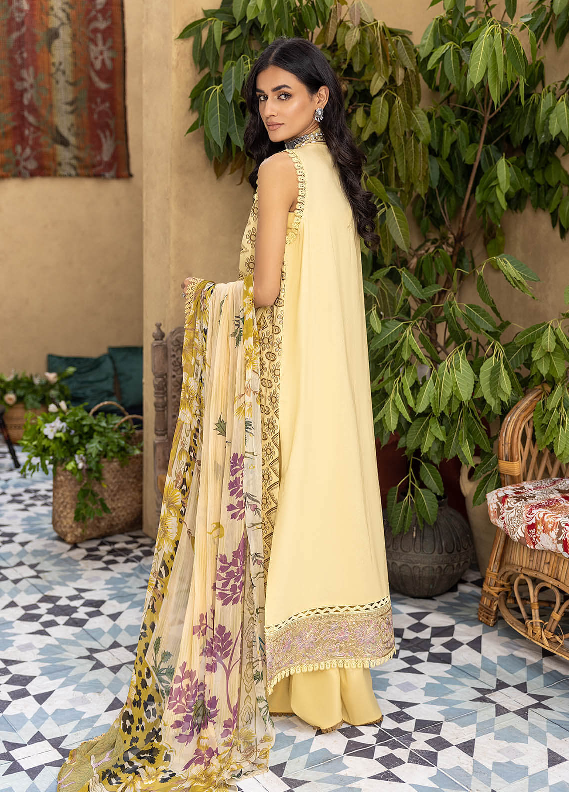 Kastoori by Awwal Unstitched 3 Piece Emb Chikankari Collection'2023-D-07-Harmony