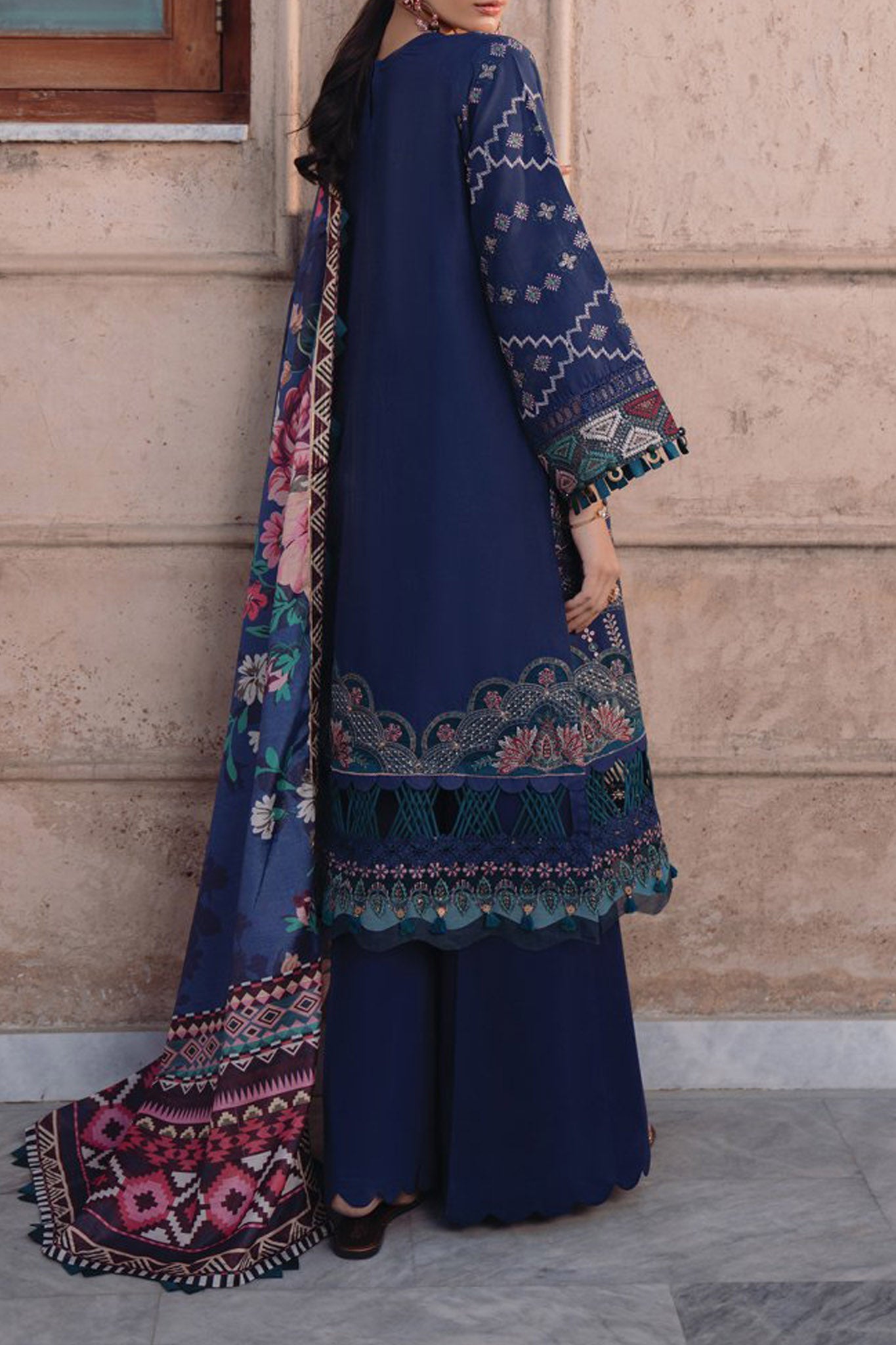 Farozaan By Xenia Unstitched 3 Piece Emb Printed Lawn Collection'2024-D-08-Aali