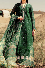 Noor Saadia Asad Unstitched 3 Piece Eid Handwork Laserkari Emb Lawn Collection'2024-D-08