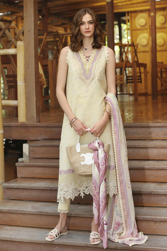 Noor By Saadia Asad Unstitched 3 Piece Eid Luxe Printedkari Collection-09-A