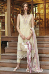 Noor By Saadia Asad Unstitched 3 Piece Eid Luxe Printedkari Collection-09-A