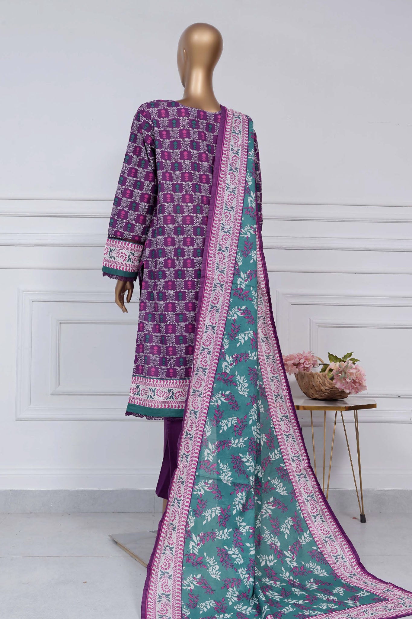 Sada Bahar Stitched 3 Piece Printed Lawn Vol-02 Collection'2025-PR-302-Purple