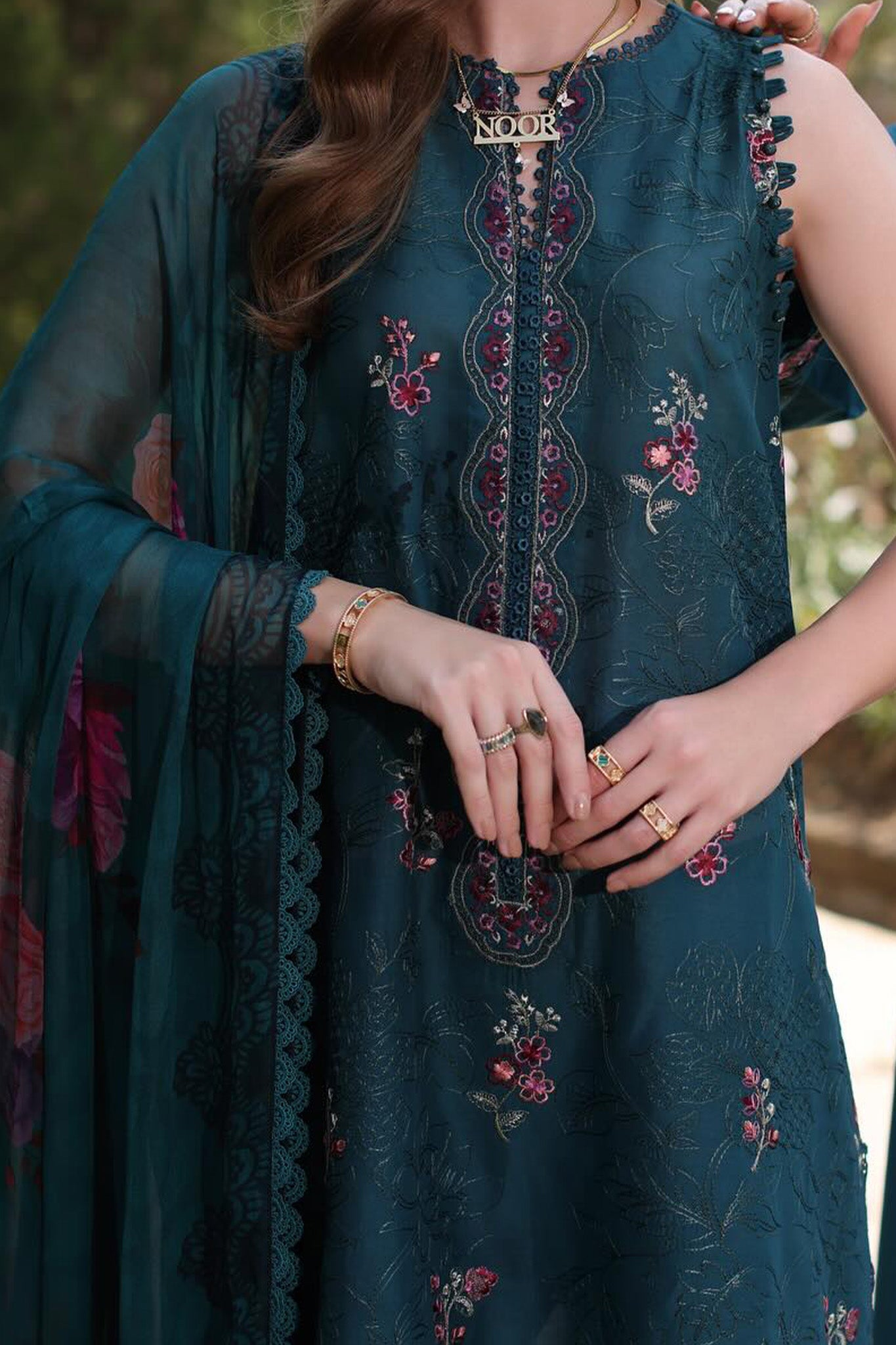 Eid Luxe Printkari By Noor Saadia Asad Unstitched 3 Piece Emb Lawn Collection'2024-D-09