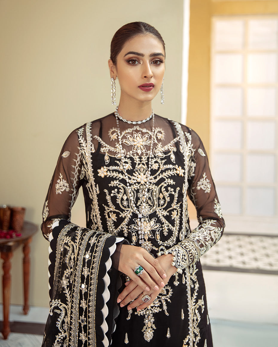 Gulaal Unstitched 3 Piece Luxury Formals Collection'2021-Inaaya Embroidered Organza 3-Piece Suit D-01