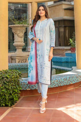 Zimmel By Tawakkal Semi Stitched 3 Piece Lawn Premium Eid Collection-D-1145