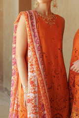 Noor Saadia Asad Unstitched 3 Piece Eid Handwork Laserkari Emb Lawn Collection'2024-D-11