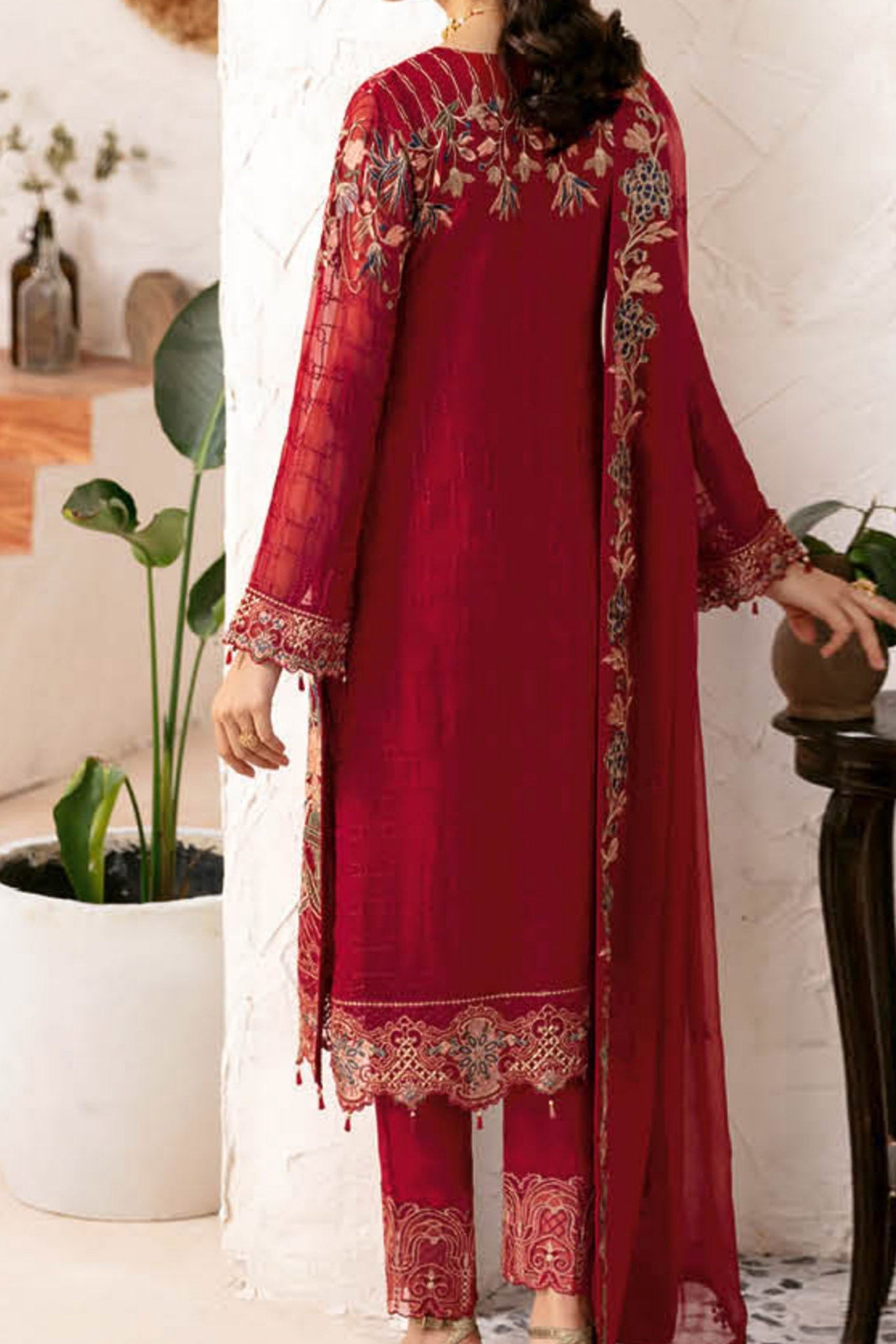Rangoon By Ramsha Unstitched 3 Piece Luxury Emb Chiffon Vol-12 Collection'2024-D-1205