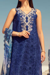 Noor Saadia Asad Unstitched 3 Piece Eid Handwork Laserkari Emb Lawn Collection'2024-D-12