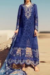 Noor Saadia Asad Unstitched 3 Piece Eid Handwork Laserkari Emb Lawn Collection'2024-D-12
