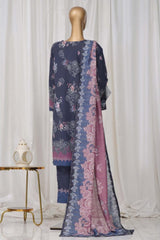 Sada Bahar Stitched 3 Piece Printed Khaddar Vol-02 Collection'2024-D-16-Blue
